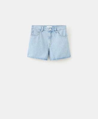 Women's High-Waisted Straight-Fit Denim Shorts