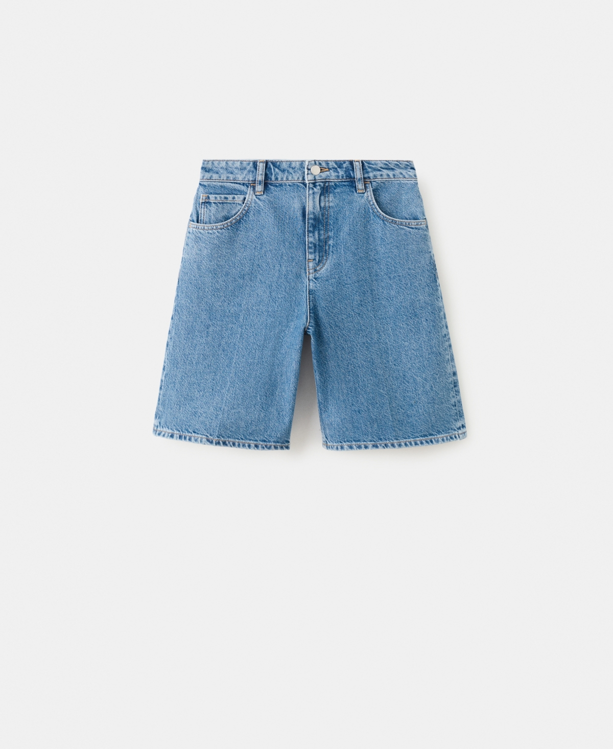 Mango Women's High-Waist Straight-Fit Denim Shorts
