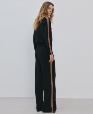 Women's Contrast Stripe Knit Pants