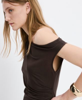 Women's Asymmetric Draped Gown