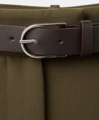 Women's Belt Straight-Fit Pants