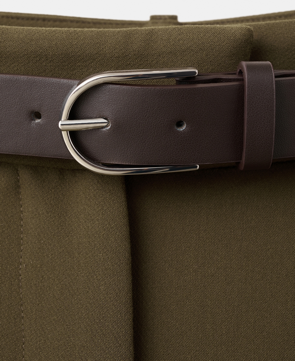 Mango Women's Belt Straight-Fit Pants