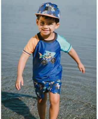 Boys Short Sleeve Rashguard Ultramarine