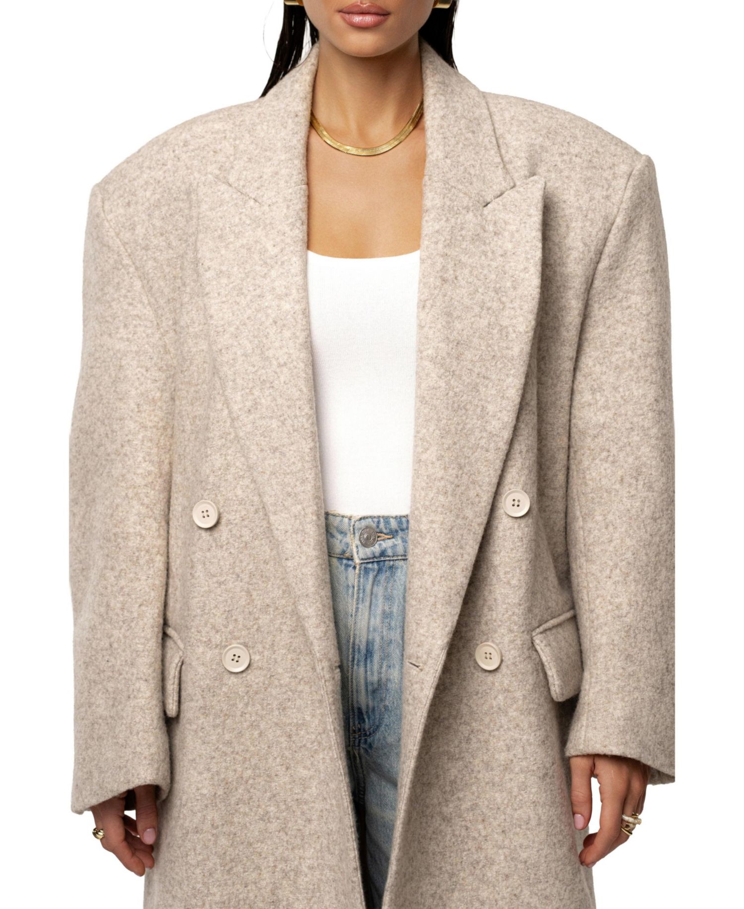 Women's Oversize Double-Breasted Coat