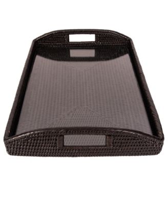 Artifacts Trading Company Rectangular Tray with Glass Insert