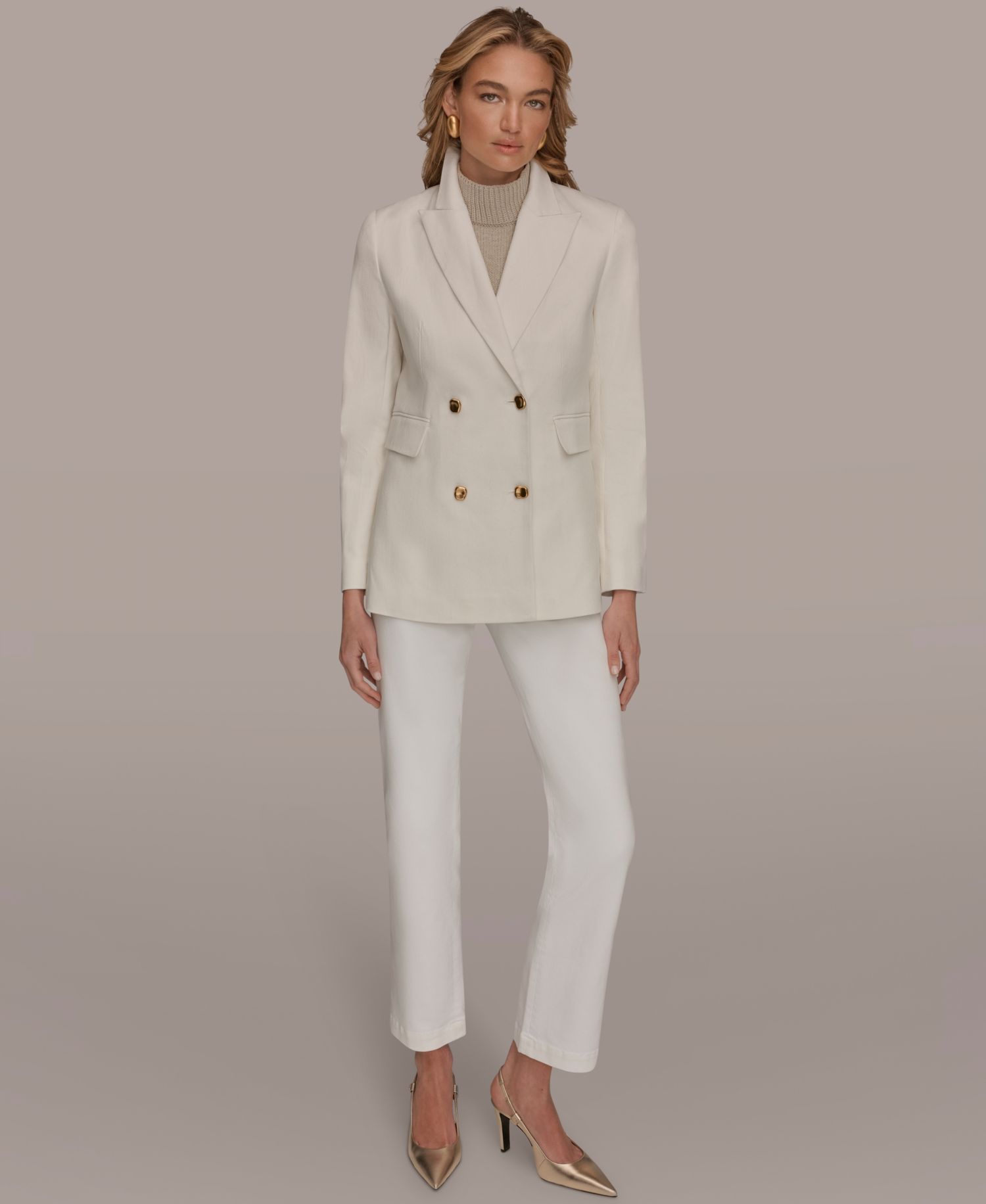 Women's Double Breasted Blazer Jacket