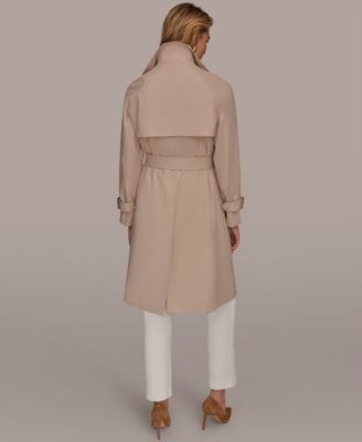 Women's Double Breasted Belted Notch Collar Trench Coat