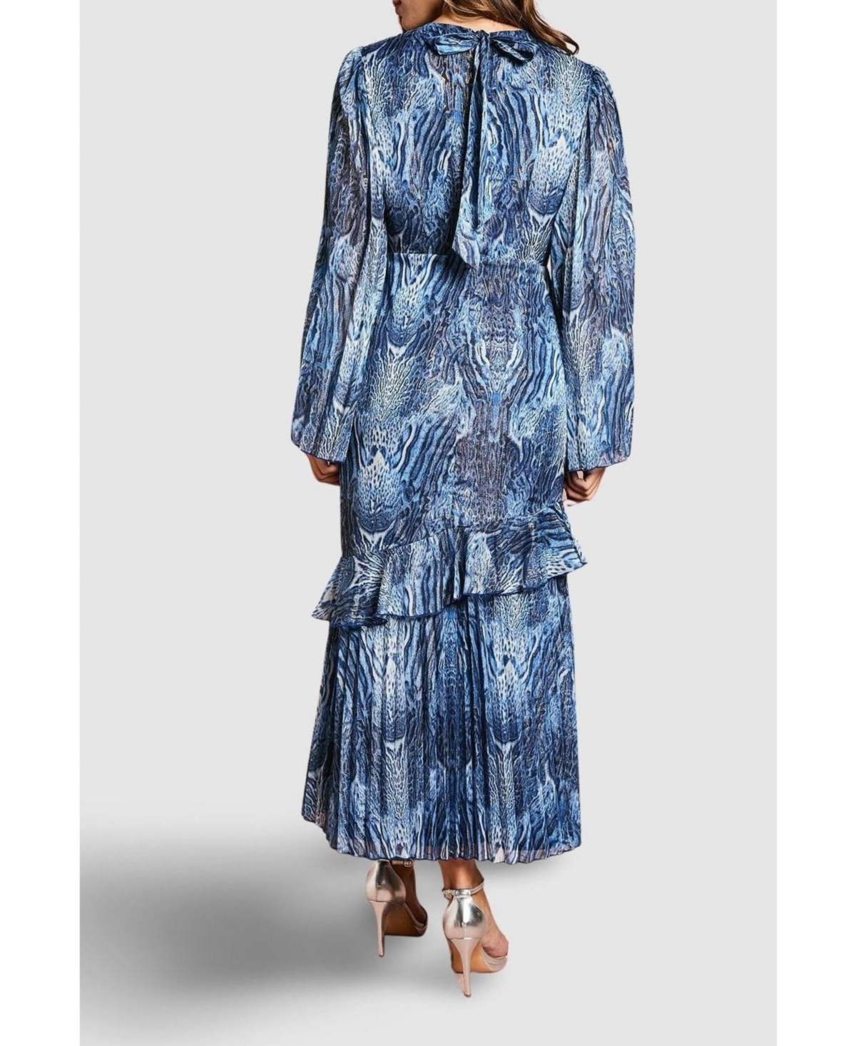 Coast Women's Flare Sleeve Animal Print Midi Dress