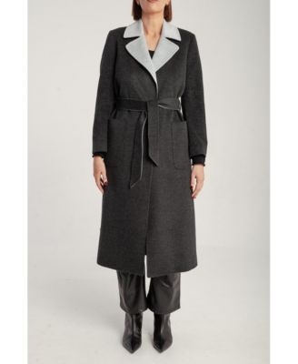 Women's Cashmere Belted Wrap Coat