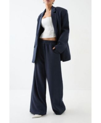 Women's Premium Pinstripe Oversized Blazer