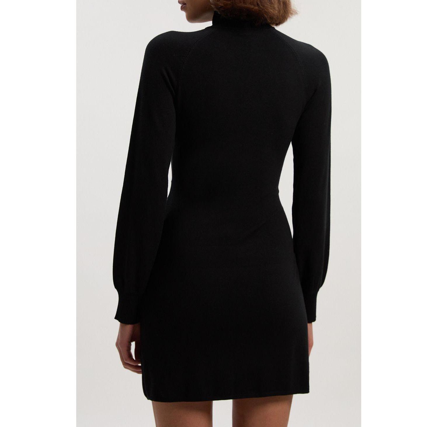 Women's Viscose Blend Popper Knit Mini Dress