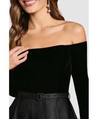 Women's Bardot Full Skirted Midi Dress