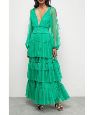 Women's Cinched Waist Maxi Dress