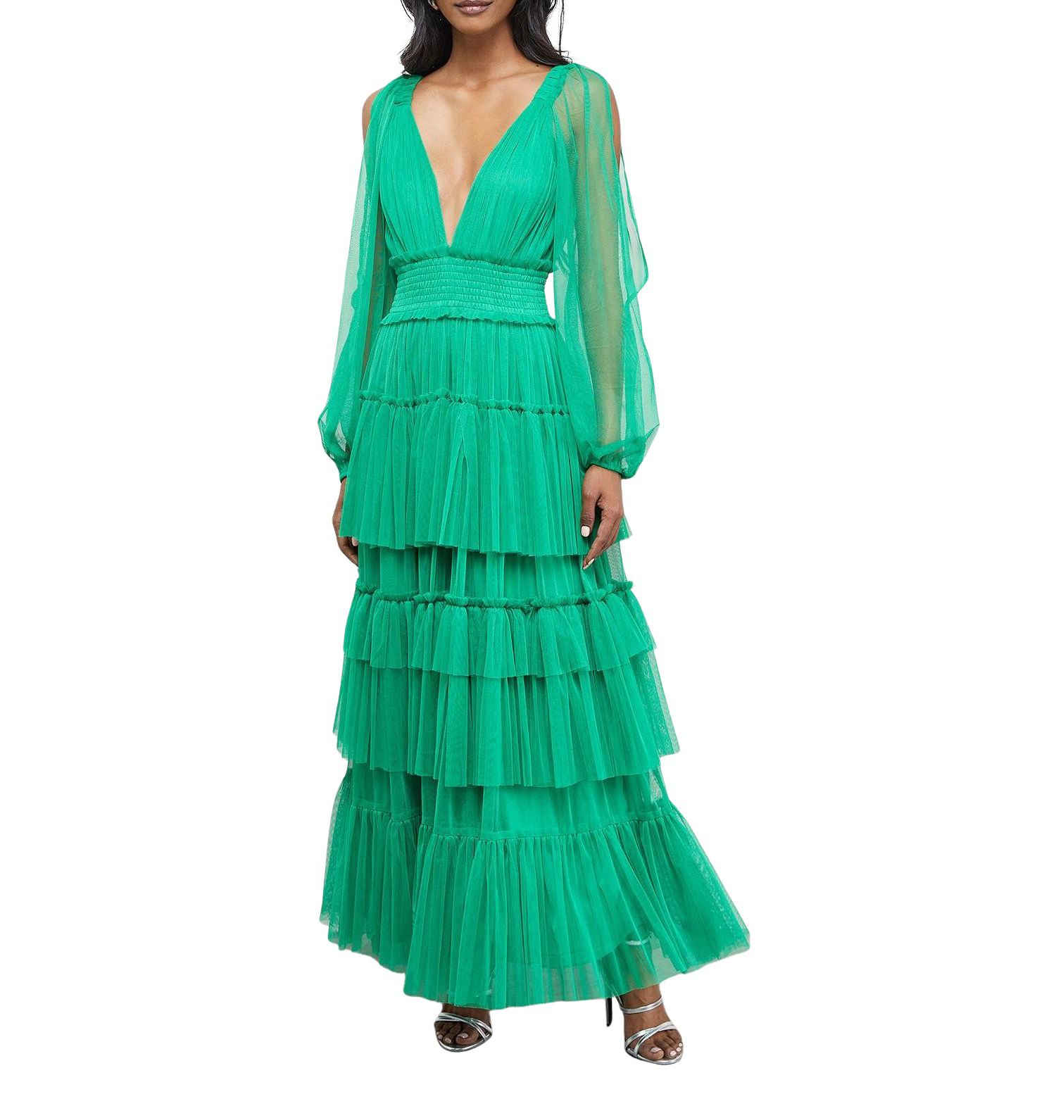 Women's Cinched Waist Maxi Dress