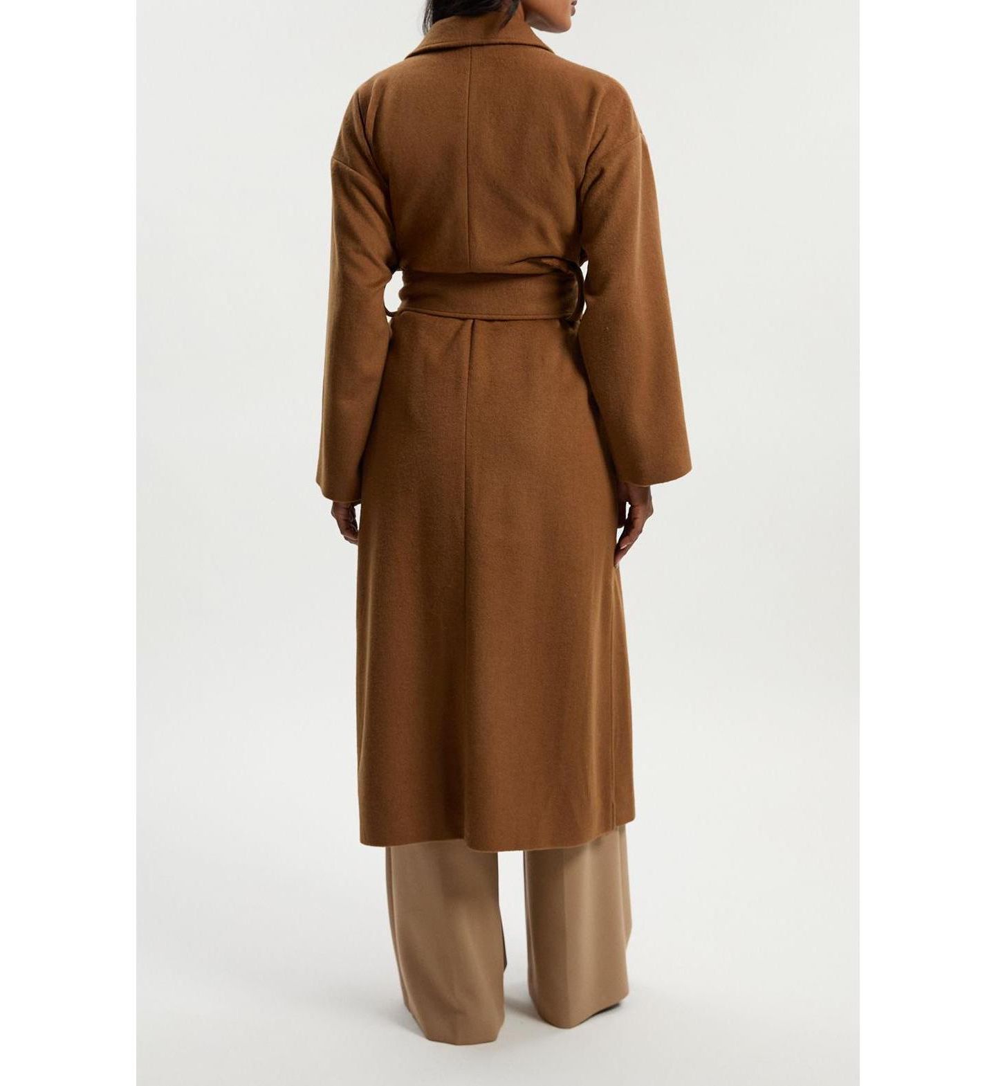 Женское пальто Karen Millen Brushed Wool Wrap Tailored Maxi, цвет: Верблюжий — фото 6