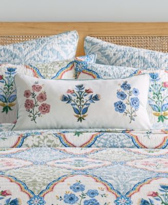 Zoey Embroidered Decorative Pillow, 12" x 24"