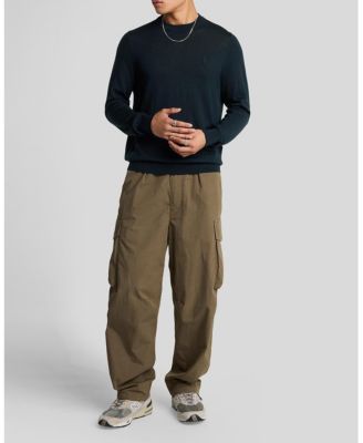 Men's Tonal Eagle Merino Crew Neck Sweater