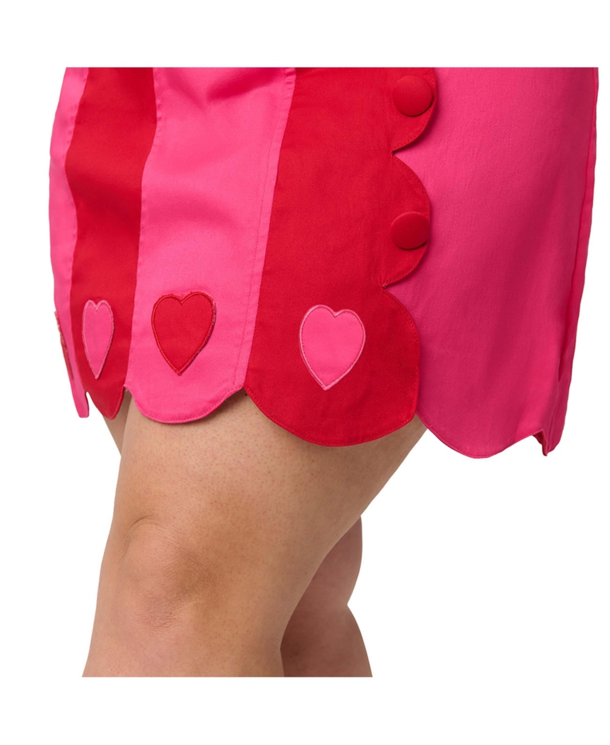 Plus Stripe Scallop Mini Dress