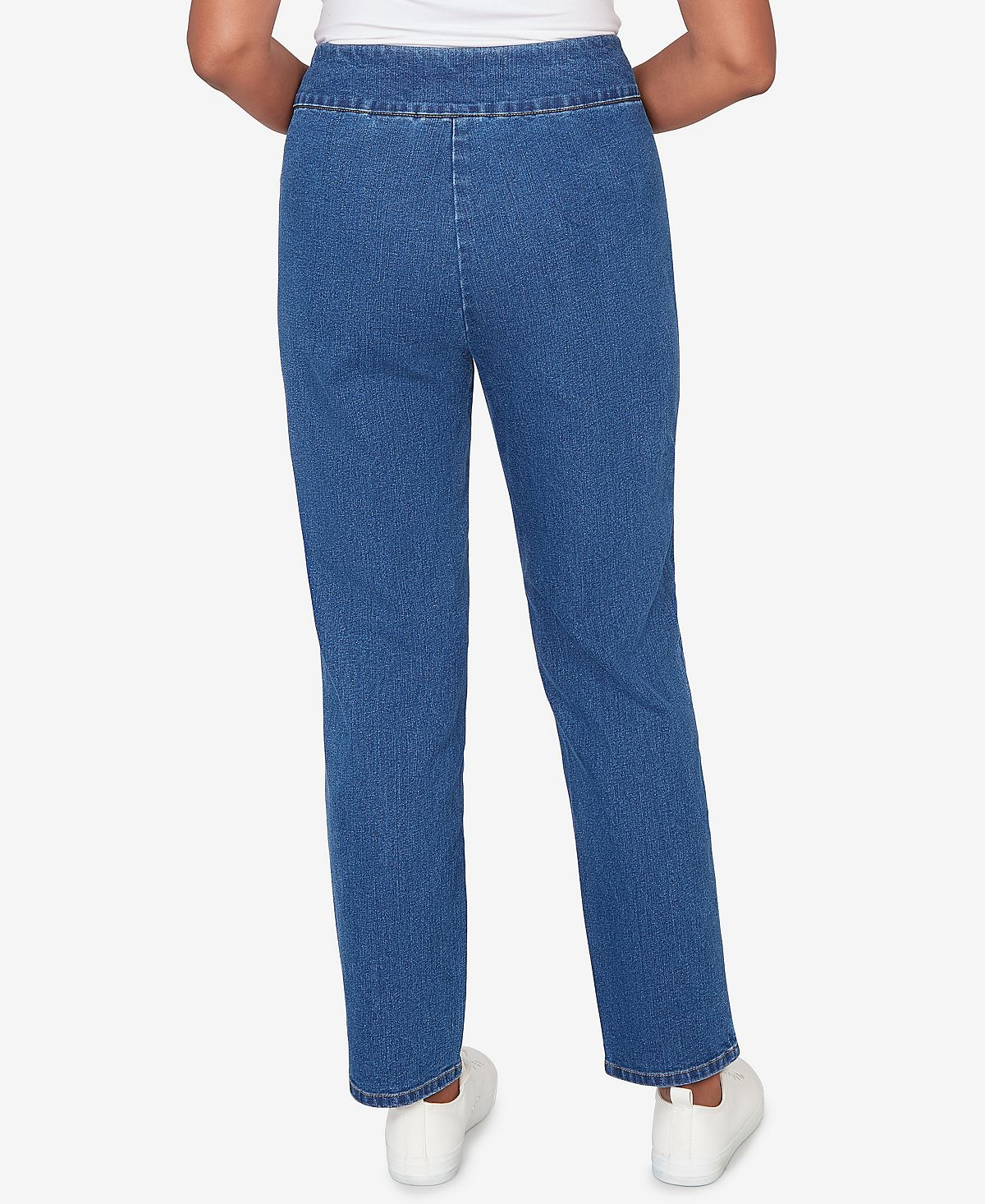 Alfred Dunner Women's  Austin Geometric Heat Set Super Stretch Denim Jeans view 5 — MAYCSS fashion products
