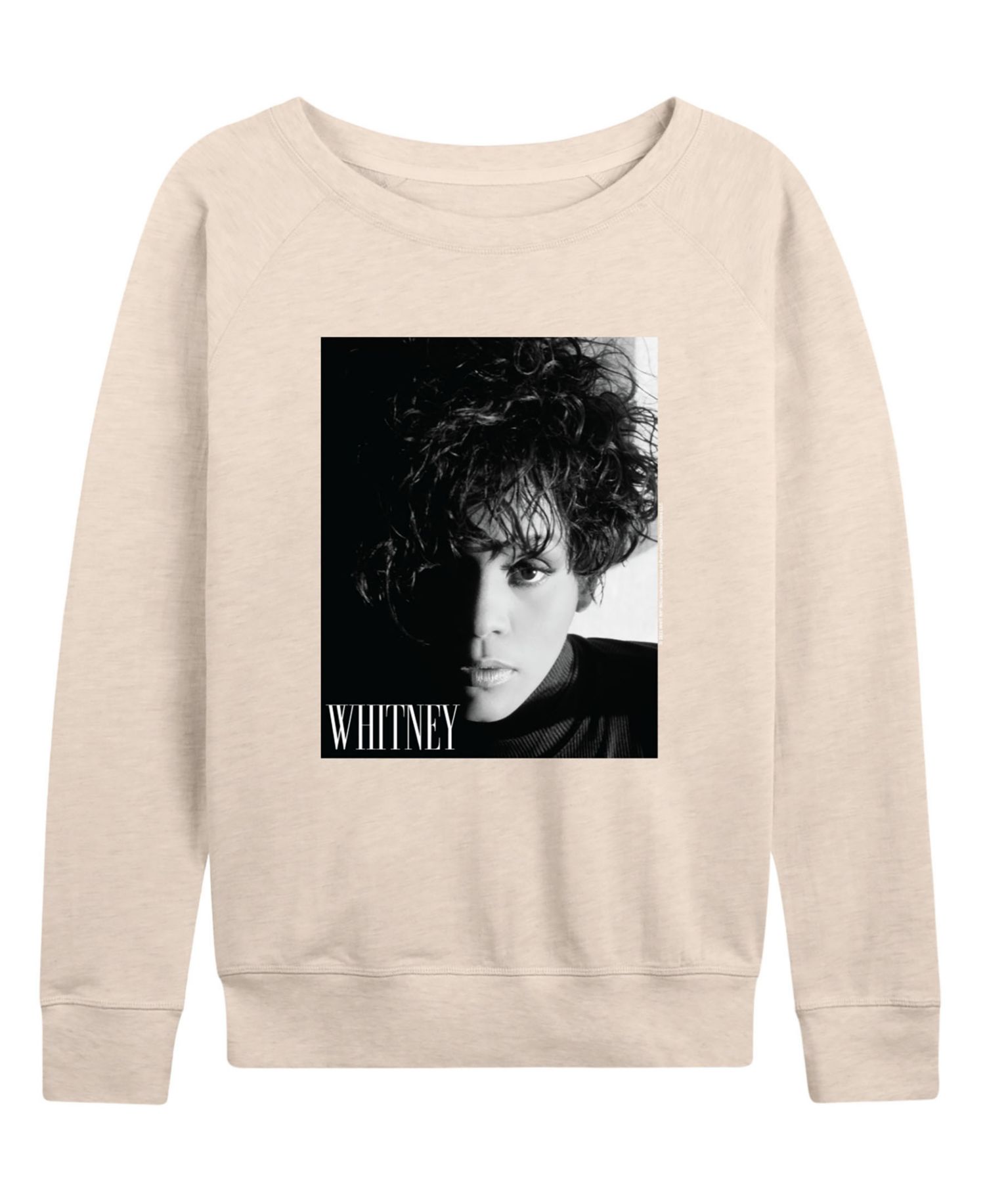 Women's Whitney Houston Pose French Terry Long-Sleeve T-Shirt