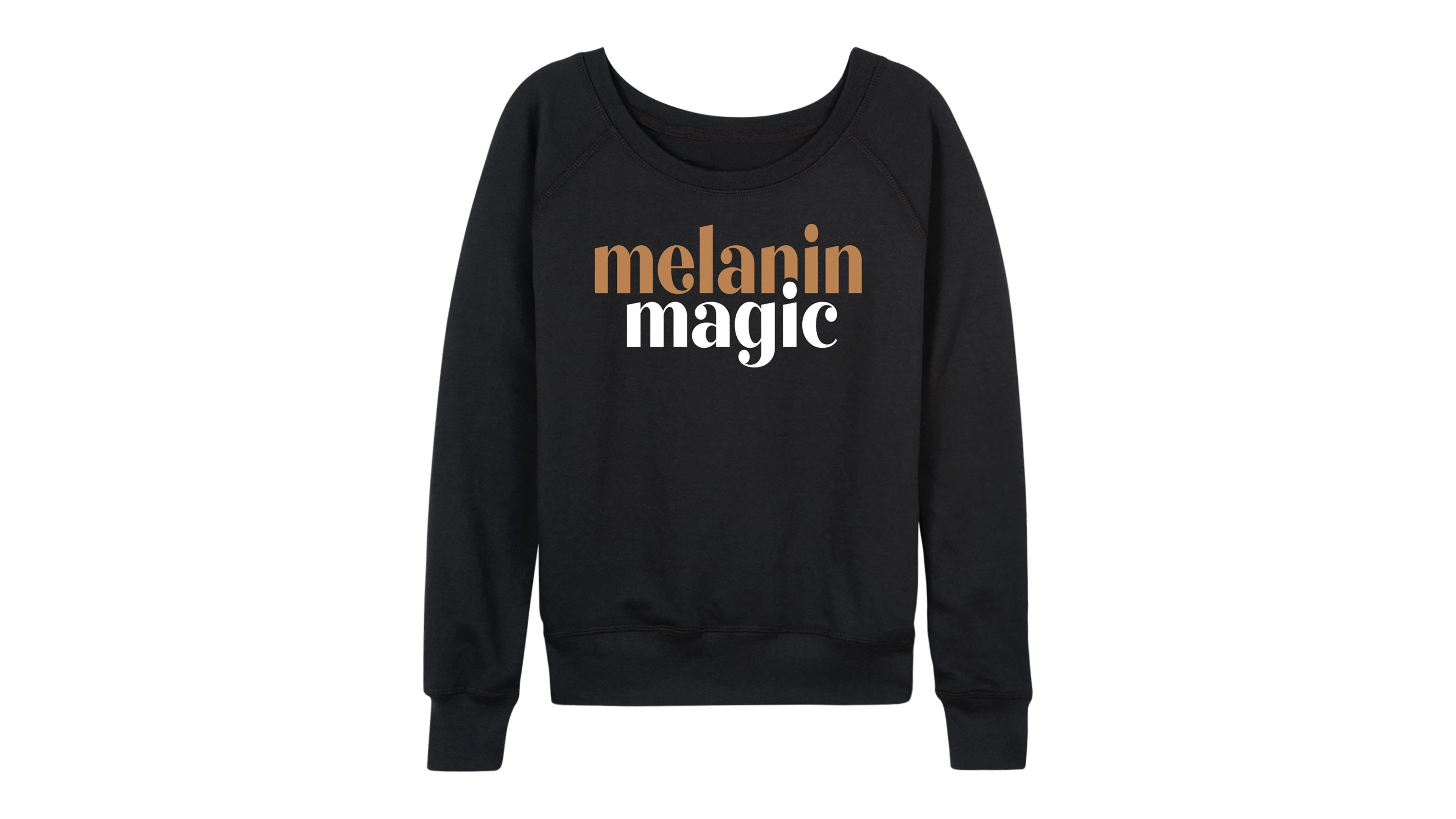 Hybrid Apparel Women's Instant Message Melanin Magic French Terry Long Sleeve T-shirt