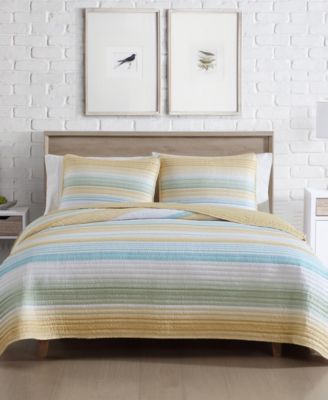 Coralinn Stripe 3-Pc. Quilt Set, King