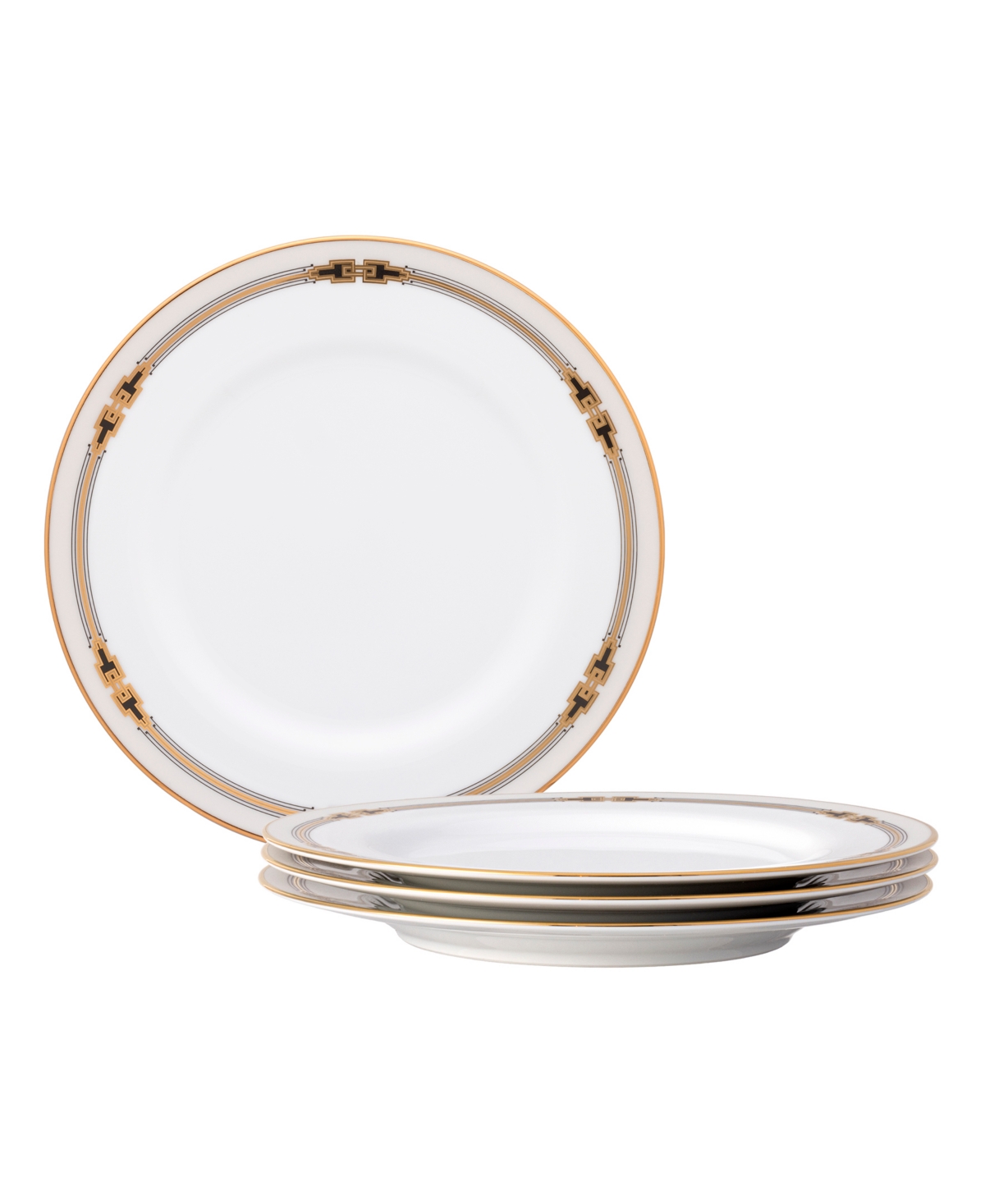 Noritake Empire Gold-Tone Salad Plates, Set of 4