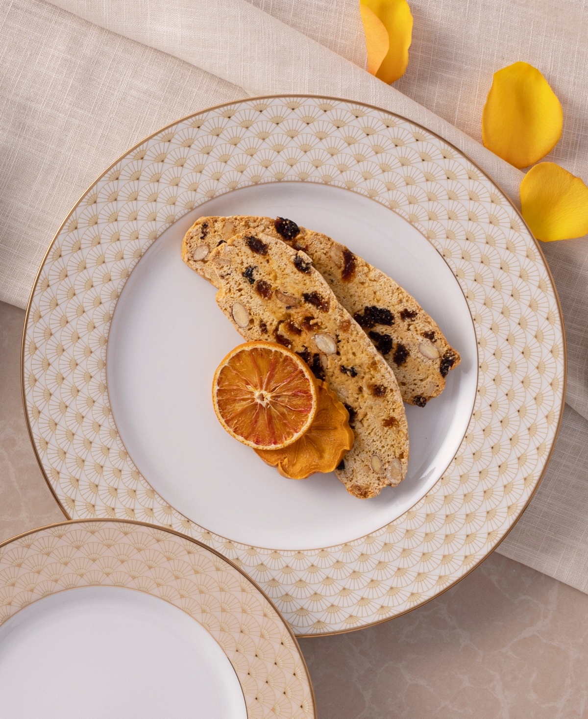 Noritake Trocadero Gold-Tone Dinner Plates, Set of 4