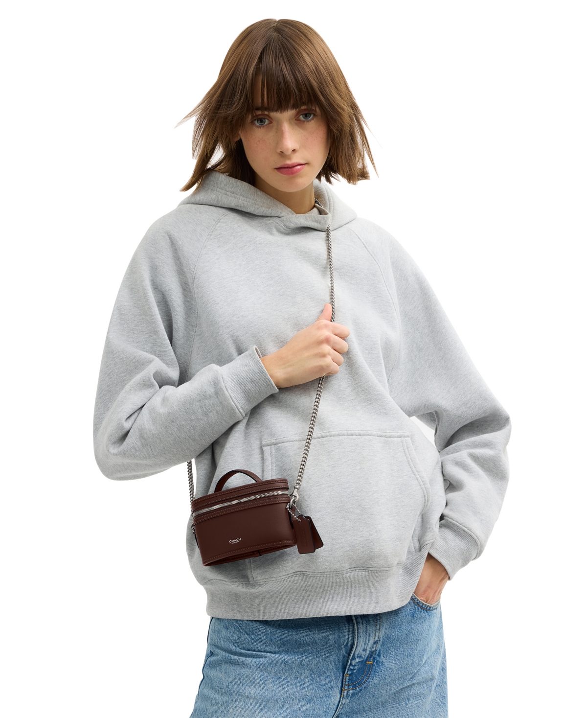 Coach Chain Strap Leather Mini Trail Bag