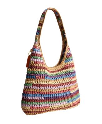 Brooklyn Large Multi Straw Shoulder Bag 34