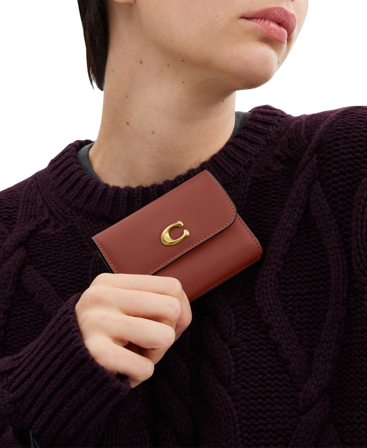 Coach Essential Leather Card Case Wallet