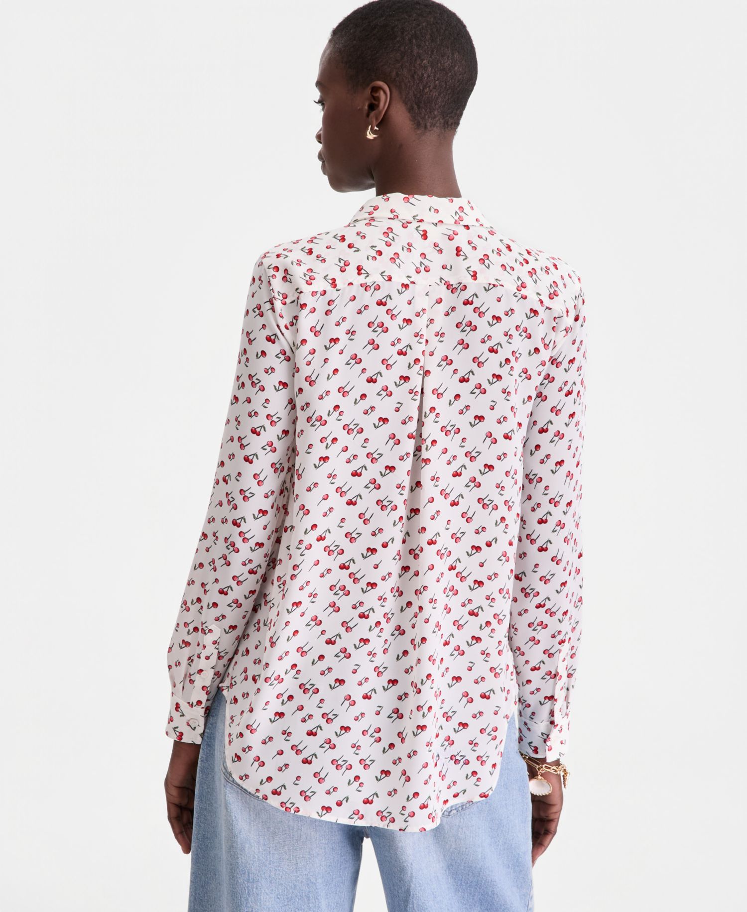 Trendy Plus Size Button-Front Crepe Shirt