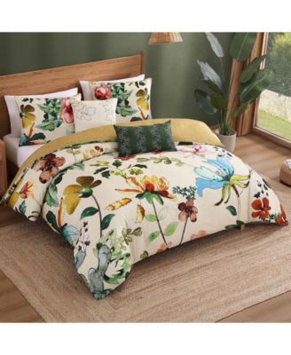 Radiance Bedding 100% Cotton Sateen 5 Piece Queen Size Reversible Comforter Set