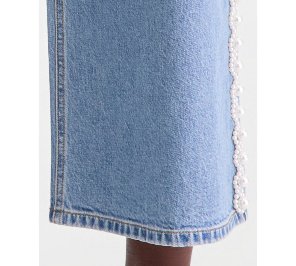 On 34th Women's High-Rise Cropped Faux-Pearl-Trim Jeans, Macy's Exclusive