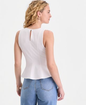 Women's Sleeveless Princess Seam Ponte Top