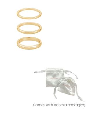 Tarnish Resistant Gold Stacking Band Ring Set