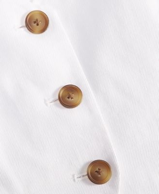 Women's Linen Blend V-Neck Button-Front Vest