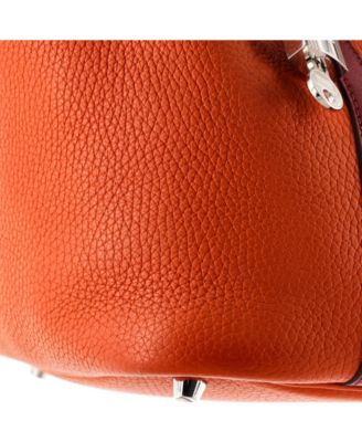 PM Bicolor Picotin Lock Bag Clemence with Swift