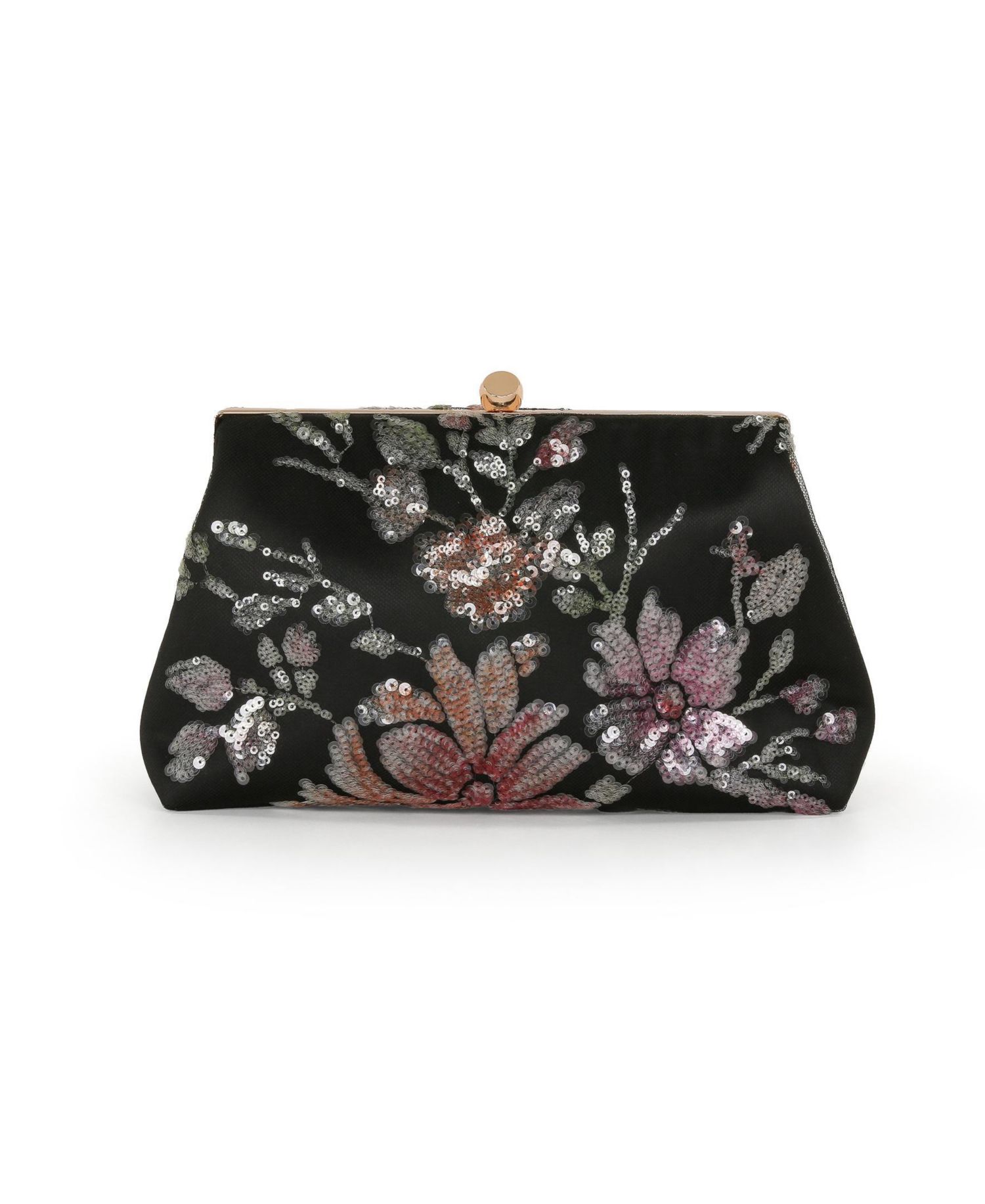 Woman's Lyric Sequin Floral Satin Top Handle