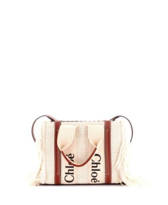 Small Woody Convertible Tote Fringe Canvas