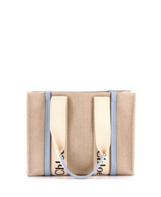 Medium Woody Tote Canvas with Leather