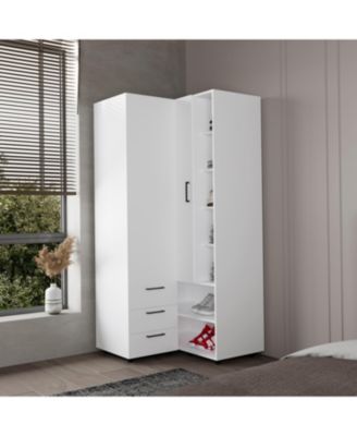 Armoire- wardrobe, shoe storage, Open Storage and 2 - drawer