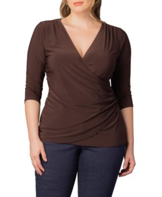 Plus Size Femme Fatale Faux Wrap Top