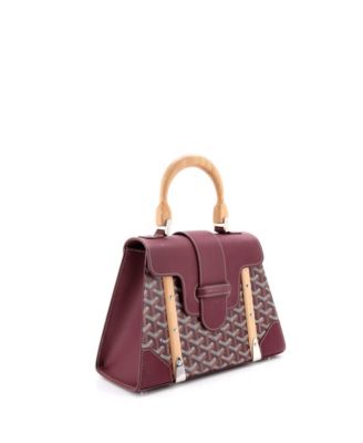 PM Saigon Top Handle Bag Coated Canvas with Leather