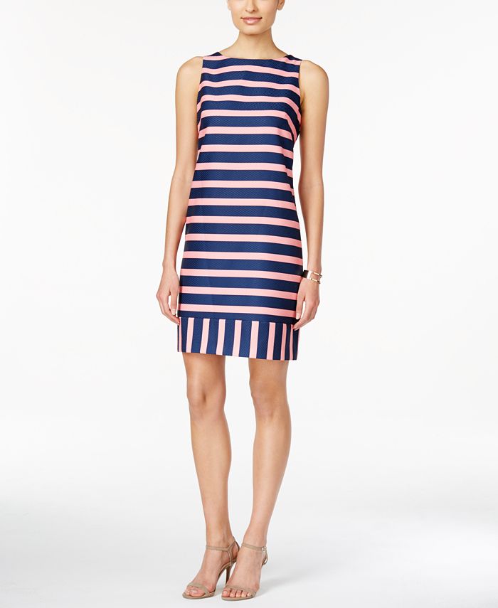 Jessica Howard Textured Striped Shift Dress Macy's
