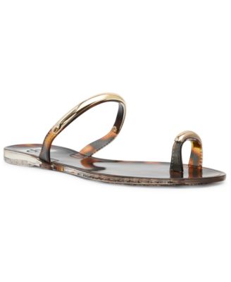 Women's Ivonna Embellished Toe Ring Jelly Flat Sandals