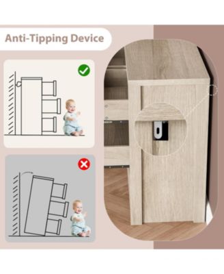 7 Drawer Dresser for Bedroom, Wide Modern Chest of Drawers, Large Wood Dresser Wooden Storage Organizer for Living Room
