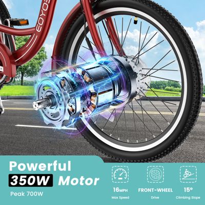 350W Electric Tricycle for Adults with 24" x 2.1" Wheels