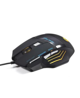 7-Button Wired Gaming Mouse: 5-Speed DPI (Up to 5500), Colorful Glow, for Gaming/Office, Easy-to-Use for Gamers/Professionals