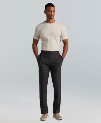 Men's Slim-Fit Gripper Waist Dress Pants